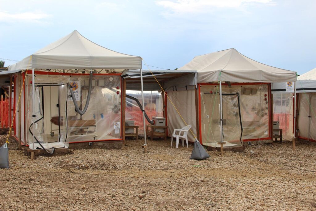 Vue du Centre de traitement Ebola de Beni (Nord-Kivu)