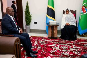 Le président Félix-Antoine Tshisekedi et la première dame Denise Nyakeru à Zanzibar.